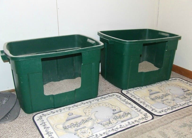 Homemade Litter Box with High Sides